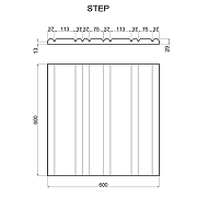 Гипсовая 3д панель Artpole Step M-0080 600x600 мм-4