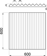 Гипсовая 3д панель Artpole Zigzag Big M-0076 600x600 мм-6