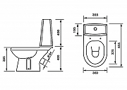 Унитаз компакт Оскольская Керамика Леда Премиум 45901130055 с бачком и сиденьем Микролифт-3