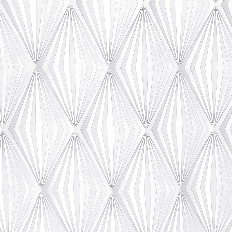 Обои Solo Anemone 168545-11 Винил на флизелине (1,06*10,05) Белый/Серый, Геометрия/Ромб фото