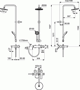 Душевая система Ideal Standard Cerafine Model O BC749AA Хром-4