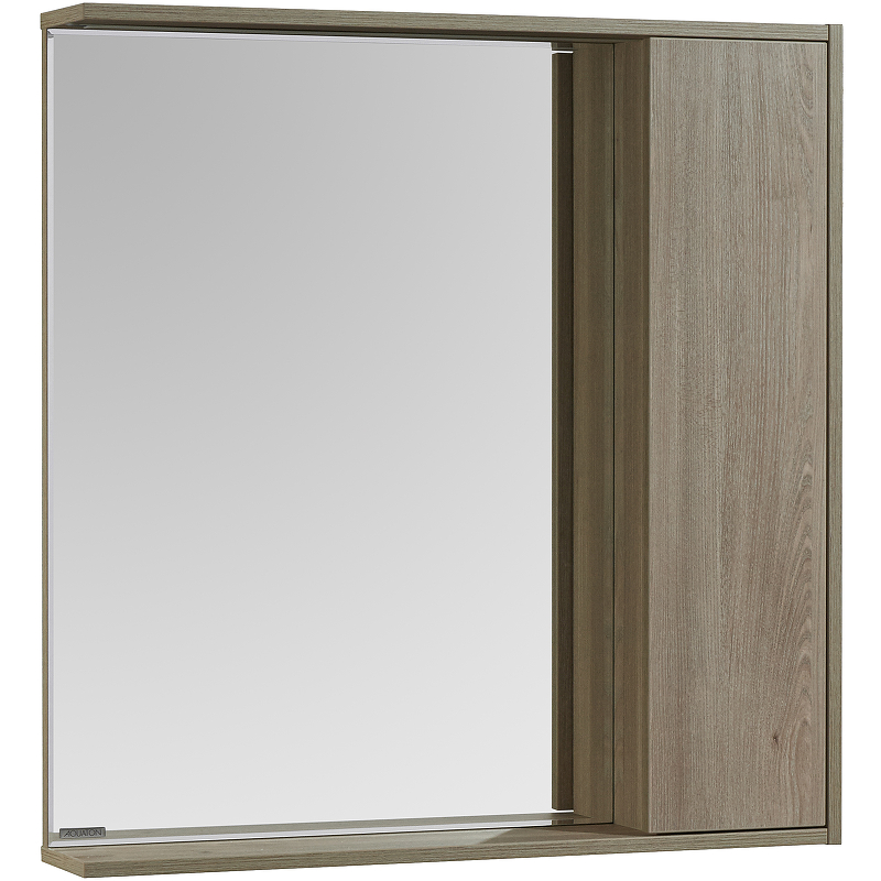 Зеркало со шкафом Aquaton Стоун 80 R 1A228302SX850 с подсветкой Сосна арлингтон зеркало со шкафом aquaton диор 120 r 1a110702dr01r с подсветкой с подогревом белое