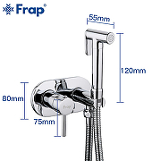 Гигиенический душ со смесителем Frap F7505 Хром-11