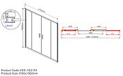 Душевая дверь Vincea Garda 170 VDS-1G2170CH профиль Хром стекло шиншилла-7