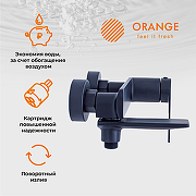Смеситель для ванны Orange Berni M09-100b Черный матовый-5