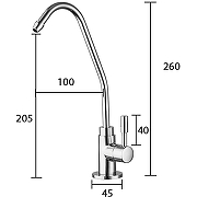 Кран для одного типа воды Frap H52 F1052-10 Хром-7