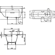 Стальная ванна Kaldewei Saniform Plus Star 336 170х75 133630003001 с покрытием Аnti-slip и Easy-clean с отверстиями под ручки-6