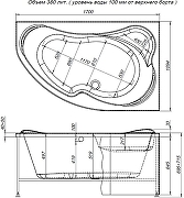 Акриловая ванна Aquanet Capri 170x110 R 203922 без гидромассажа-5