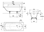 Стальная ванна Kaldewei Eurowa 310 150x70 119621020001 с отверстиями под ручки-6