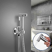 Гигиенический душ с запорным вентилем Frap F7501 Хром-4