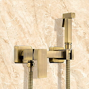 Гигиенический душ со смесителем Frap F7504-4 Бронза-7