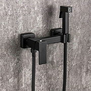 Гигиенический душ со смесителем Frap F7504-6 Черный матовый-7