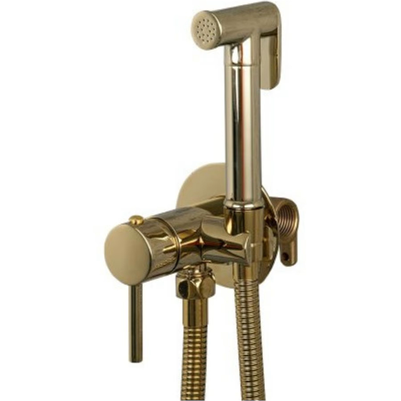 Гигиенический душ со смесителем Frap F7505-3 Золотой гигиенический душ со смесителем frap f7505 2 хром