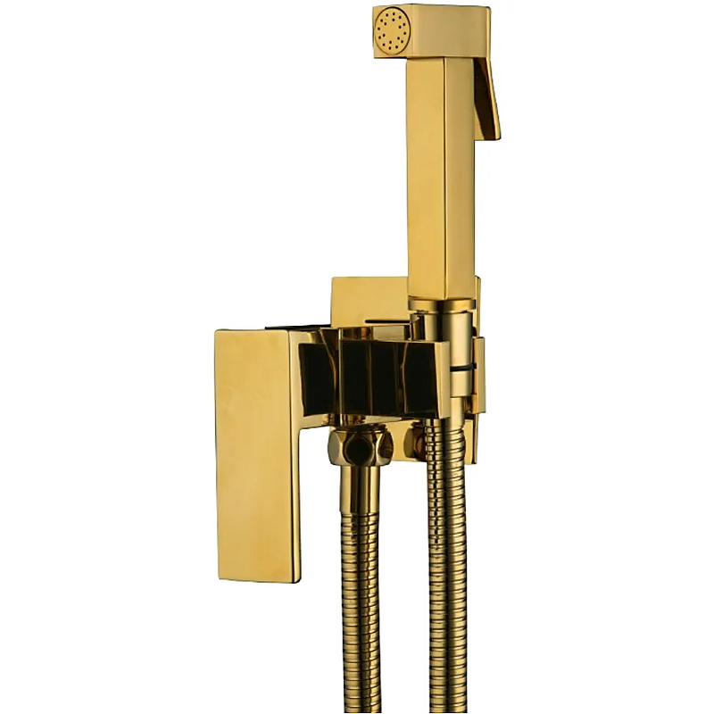 Гигиенический душ со смесителем Frap F7506-3 Золото гигиенический душ frap f7506 со смесителем с внутренней частью хром