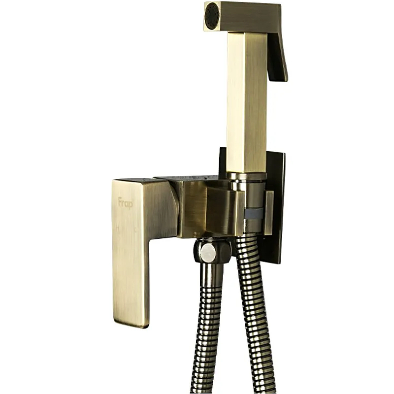 Гигиенический душ со смесителем Frap F7506-4 Бронза гигиенический душ со смесителем frap f7506 4 бронза