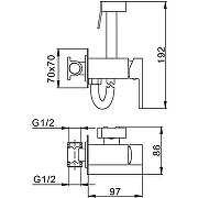 Гигиенический душ со смесителем Frap F7506-4 Бронза-3