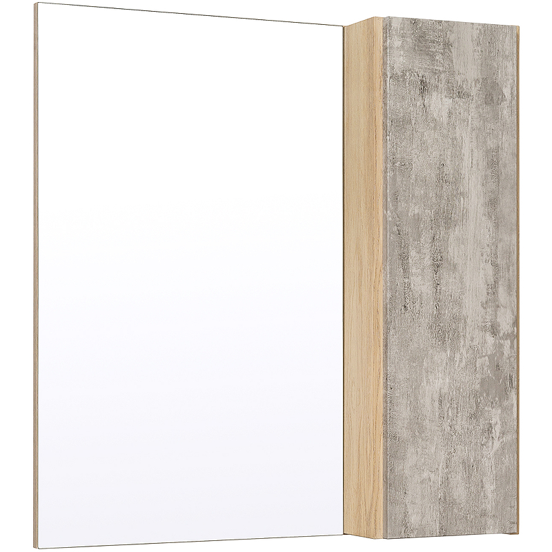 Зеркало со шкафом Runo Мальта 70 00-00001102 Серое Дуб зеркало со шкафом runo манхэттен 75 00 00001017 серый бетон белое
