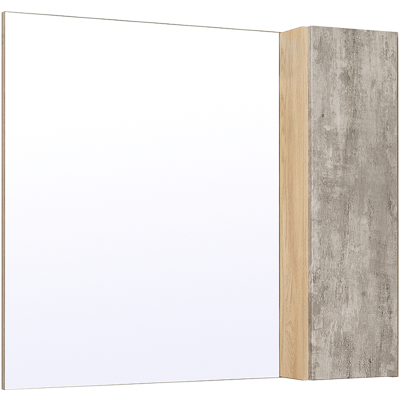 Зеркало со шкафом Runo Мальта 85 00-00001104 Серое Дуб шкаф пенал runo мальта 35 r 00 00001096 подвесной серый дуб