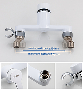 Гигиенический душ со смесителем Frap H41 F2041-8 Белый Хром-2