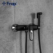 Гигиенический душ со смесителем Frap H49-6 F2049-6 Черный матовый Хром-10