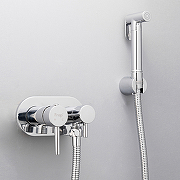 Гигиенический душ со смесителем Frap F7508 Хром-10