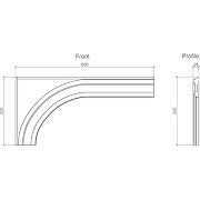 Обрамление арок Европласт 1.55.001 26x320x650 мм-1