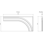 Обрамление арок Европласт 1.55.002 26x320x650 мм-1