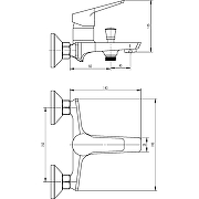 Смеситель для ванны ESKO Murano MR 54 Хром-3