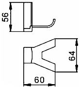 Двойной крючок Frap F18 F1805-2 Хром-9