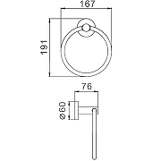 Кольцо для полотенец Frap F301 F30104 Сатин-8