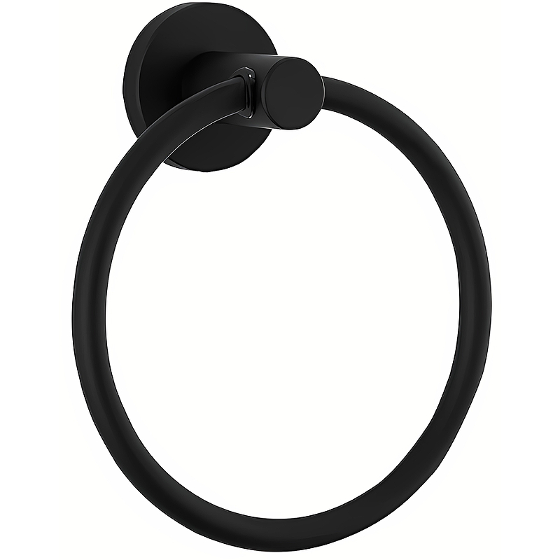 Кольцо для полотенец Frap F302 F30204 Черное матовое мыльница frap f302 f30202 1 черная матовая