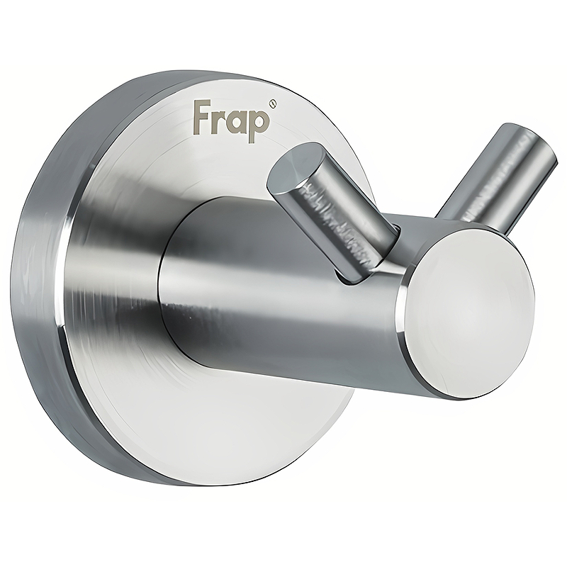 Двойной крючок Frap F301 F30105-2 Сатин кольцо для полотенец frap f301 f30104 сатин