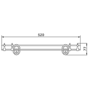 Стеклянная полка Frap F15 F1507 Хром-1