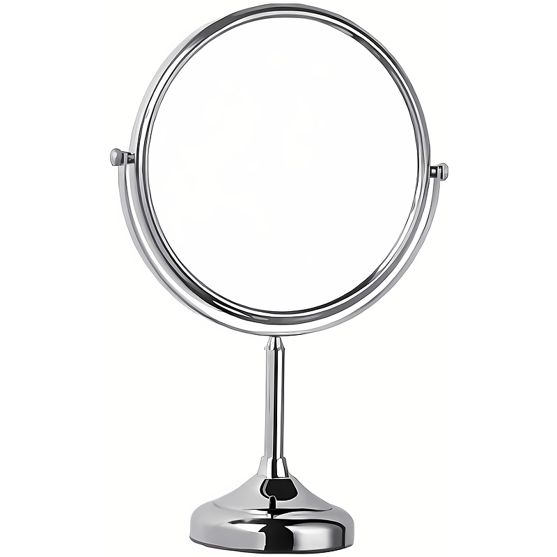 Косметическое зеркало Frap F6208 с увеличением Хром зеркало косметическое vitarta provence настольное прямоугольное хром белый