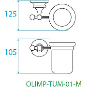 Стакан для зубных щеток Cezares Olimp OLIMP-TUM-01-M Хром-1