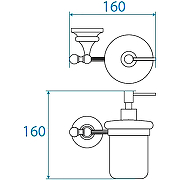 Дозатор для жидкого мыла Cezares Olimp-SOI-02-M Бронза-2