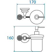 Дозатор для жидкого мыла Cezares Olimp-SOI-02-Sw Бронза-2