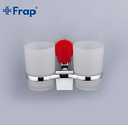 Стакан для зубных щеток Frap F33 F3308 двойной Хром-3