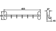 Вешалка для полотенец Frap F38 F3816-5 Хром-11