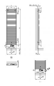 Водяной полотенцесушитель Zehnder Forma Spa LF-180-075-05 Белый-3