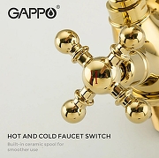 Смеситель для раковины Gappo G89-6 G1389-6 Золото-5