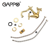 Смеситель для раковины Gappo G89-6 G1389-6 Золото-6