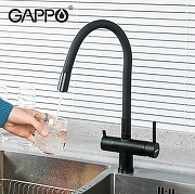 Смеситель для кухни Gappo G4398-36 Черный матовый-3