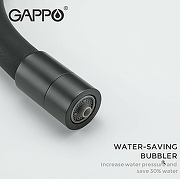 Смеситель для кухни Gappo G4398-36 Черный матовый-7