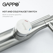 Смеситель для кухни Gappo G4398-55 Нержавеющая сталь Серый-6