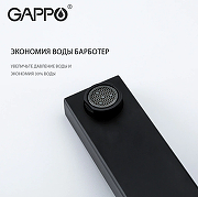 Смеситель для раковины Gappo G17-6 G1017-16 Черный матовый-7