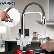 Смеситель для кухни Gappo G4398-4 Хром Серый-11