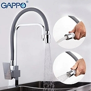 Смеситель для кухни Gappo G4398-4 Хром Серый-13