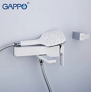 Смеситель для ванны Gappo G17-8 G3217-8 Белый Хром-3