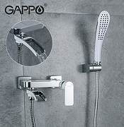 Смеситель для ванны Gappo G48 G3248-8 Белый Хром-2
